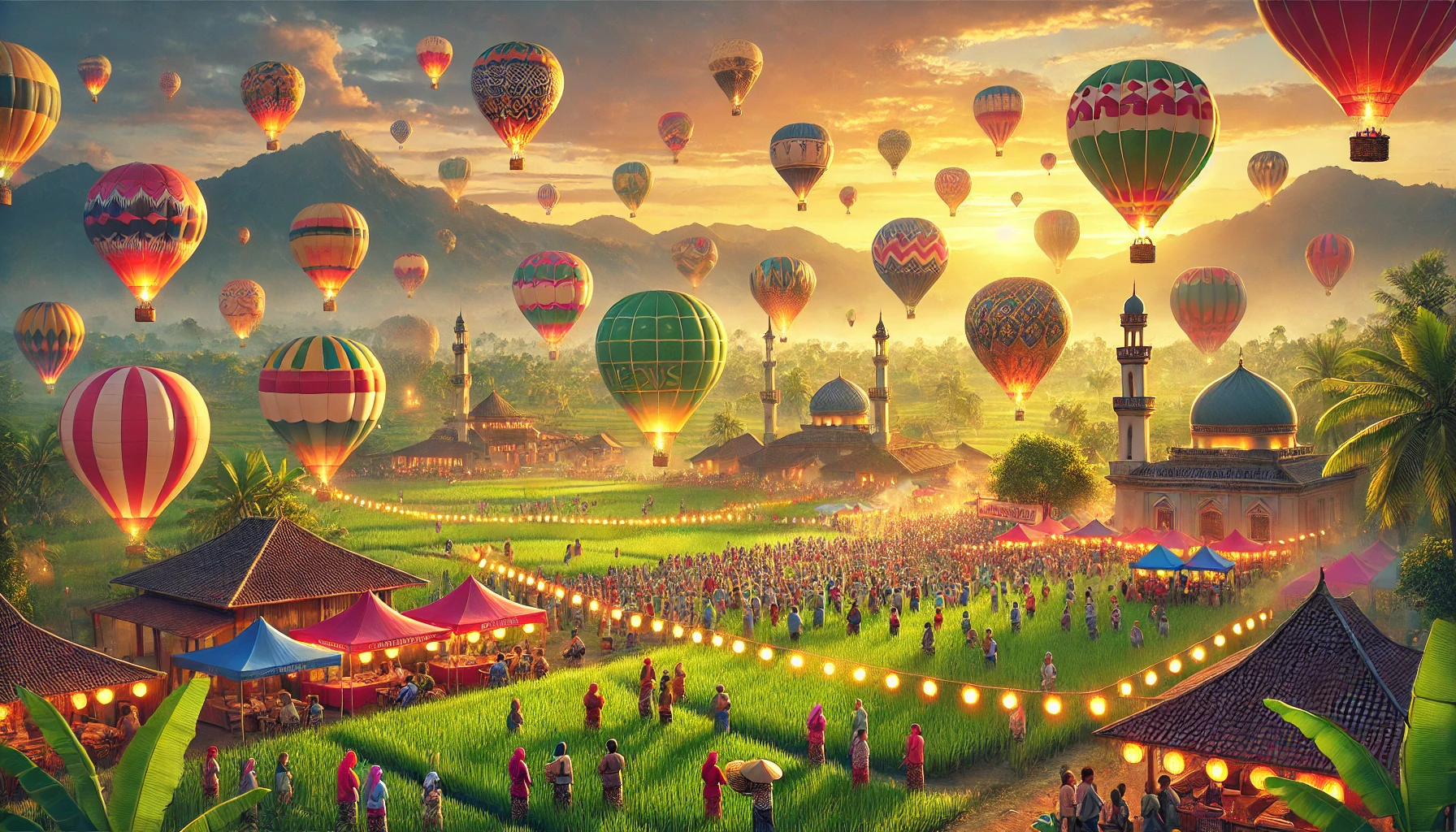 Festival Balon Udara Kudus Meriah Spektakuler Ribuan Pengunjung Padati Langit Warna Warni di Kota Kretek